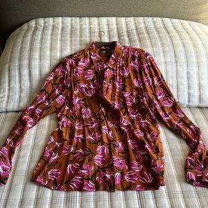 Long Tall Sally Front Buttoned Crepe Blouse